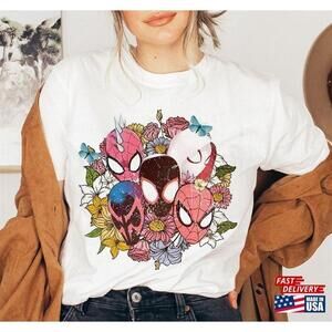 Floral Spider Man Across The Verse Shirt